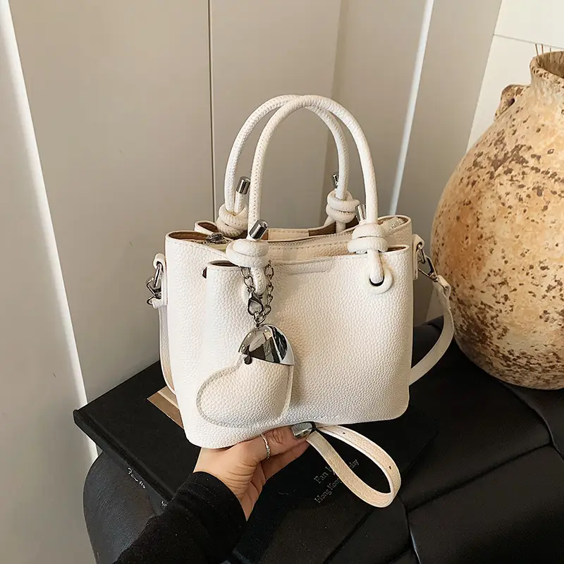Light Blue Korean Style Bucket Bag for Women - Image 5