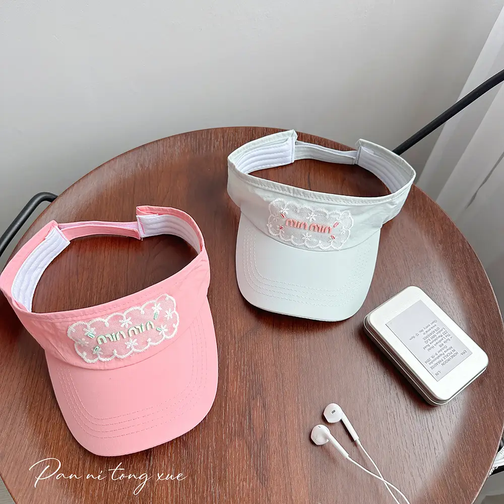 Women White Lace Baseball Cap Sunshade Hat — feature 25
