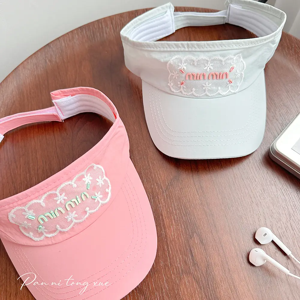 Women White Lace Baseball Cap Sunshade Hat — feature 26
