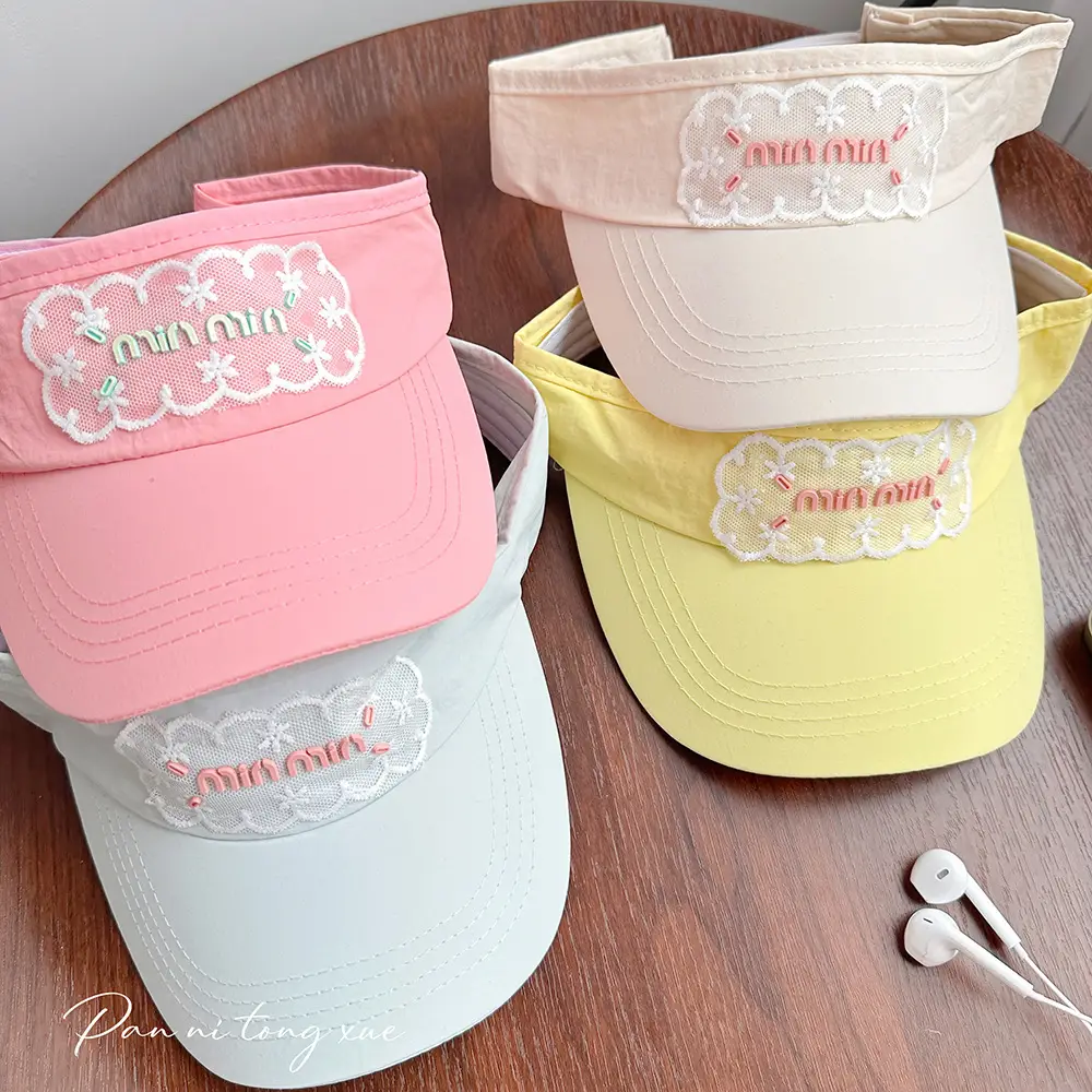 Women White Lace Baseball Cap Sunshade Hat — feature 29