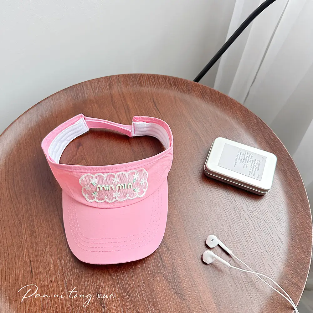 Women White Lace Baseball Cap Sunshade Hat - Image 10