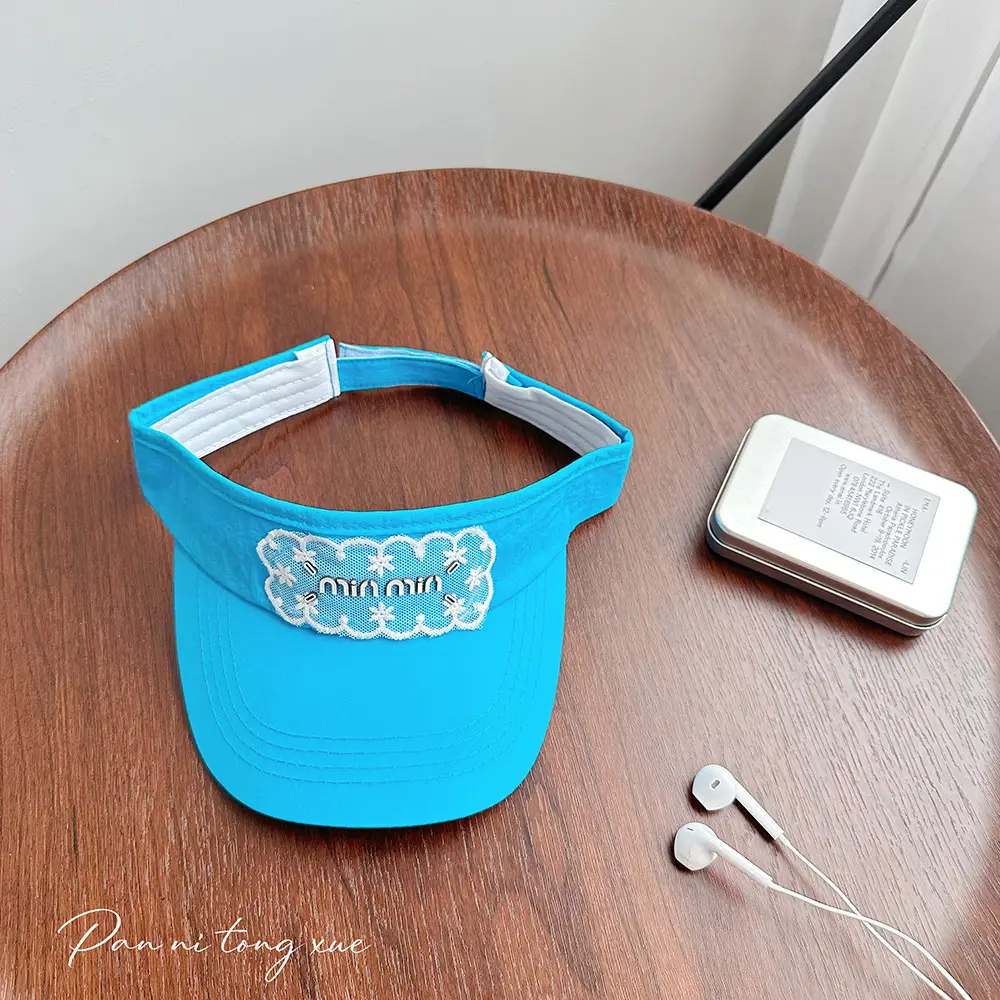 Women White Lace Baseball Cap Sunshade Hat - Image 5