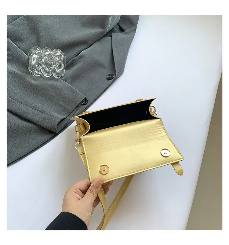 Trendy Silver Square Shoulder Bag for Women — feature 35
