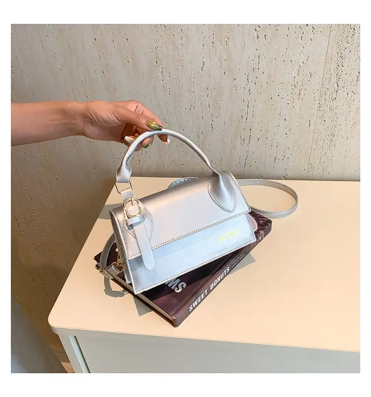 Trendy Silver Square Shoulder Bag for Women — feature 50