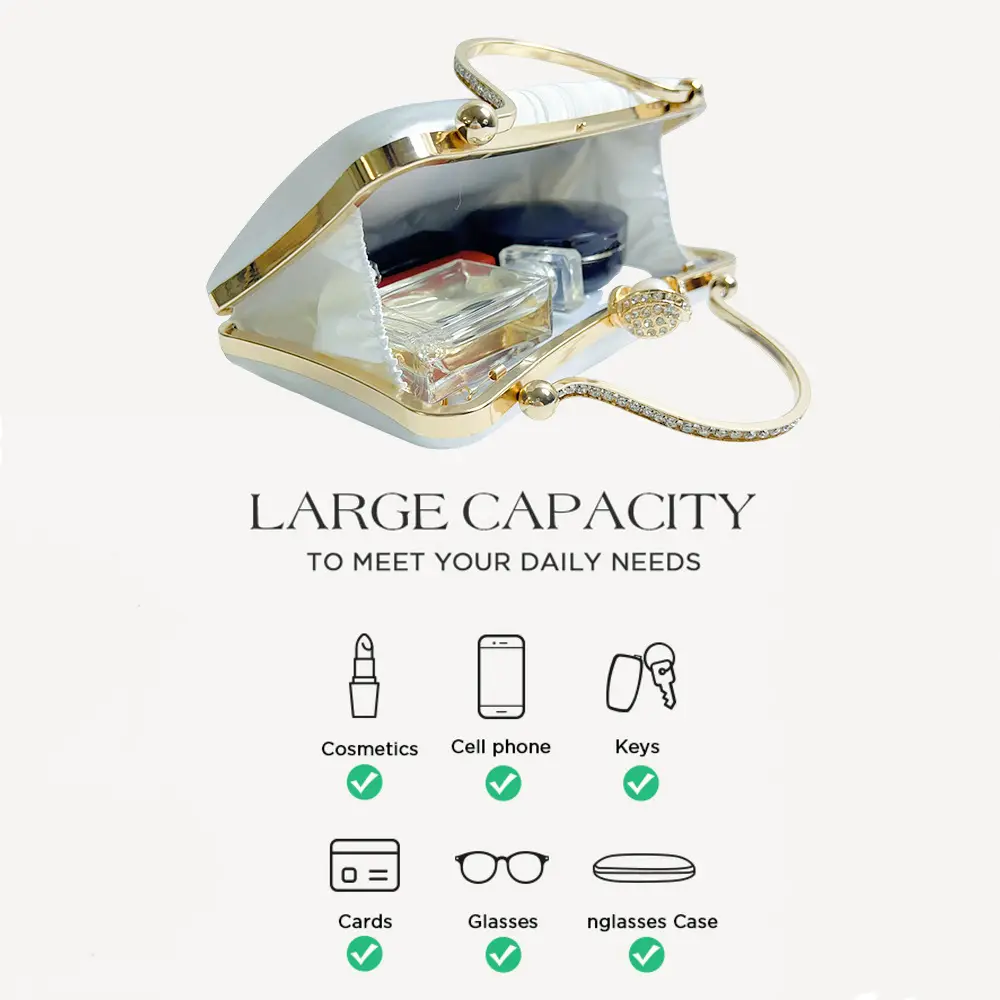 White Ribbon Celebrity Clutch Bag for Women — feature 2
