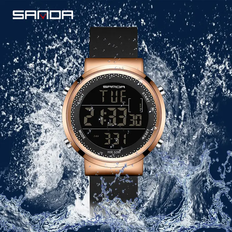 Sanda Digital Watch Large Screen Waterproof Unisex - Image 8