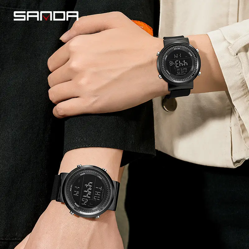 Sanda Digital Watch Large Screen Waterproof Unisex - Image 9