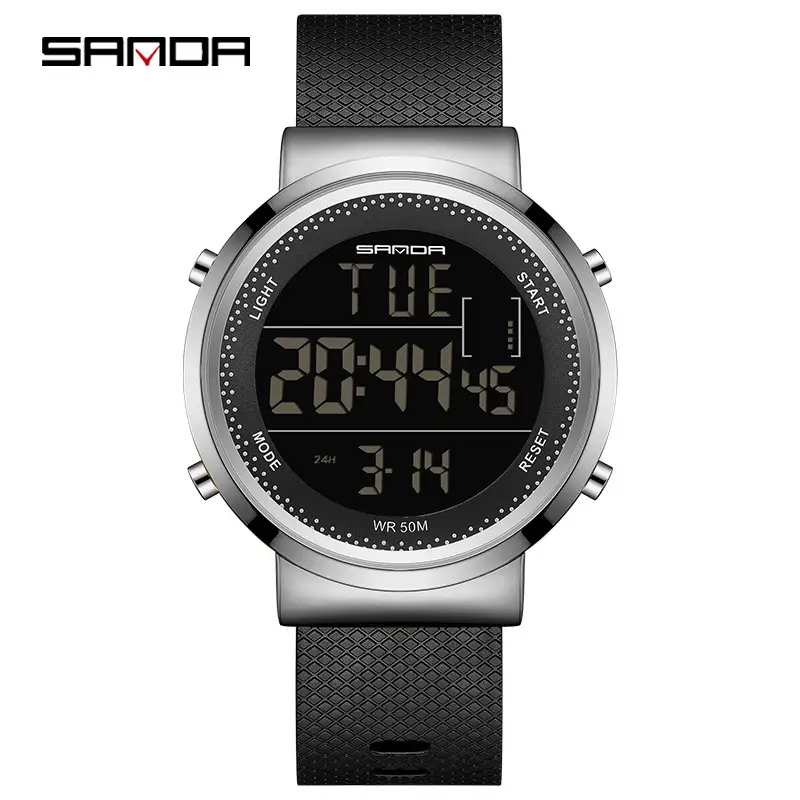 Sanda Digital Watch Large Screen Waterproof Unisex - Image 2