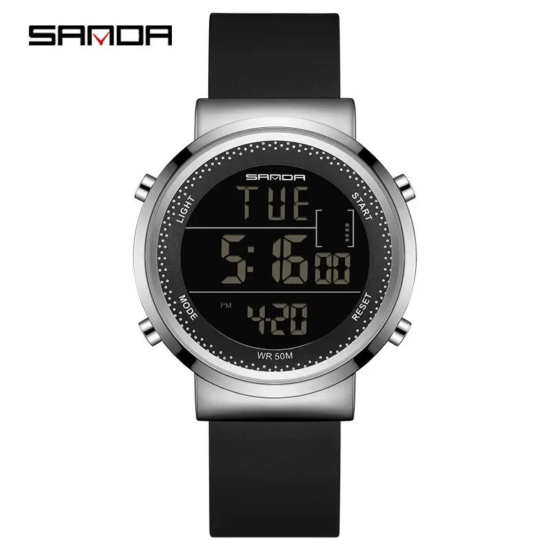 Sanda Digital Watch Large Screen Waterproof Unisex - Image 5