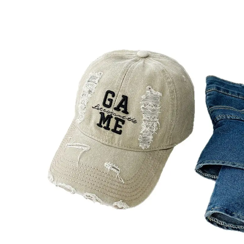 Women's Embroidered Hole Cap with "GAME" Design - Image 11