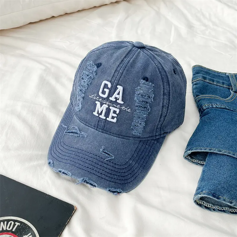 Women's Embroidered Hole Cap with "GAME" Design - Image 2