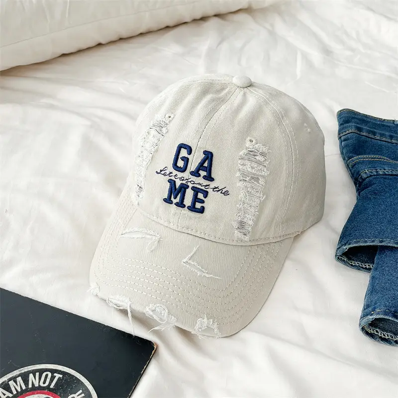 Women's Embroidered Hole Cap with "GAME" Design - Image 3