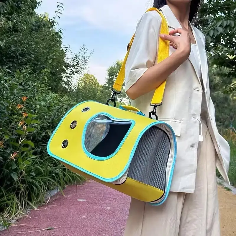 Pet Bag Large Opening White Portable Cat Dog Bag - Image 10