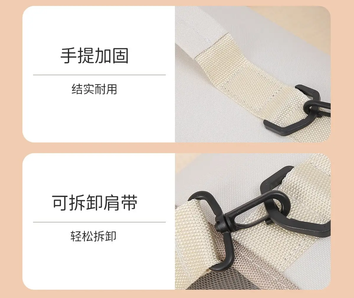 Pet Bag Large Opening White Portable Cat Dog Bag — feature 16