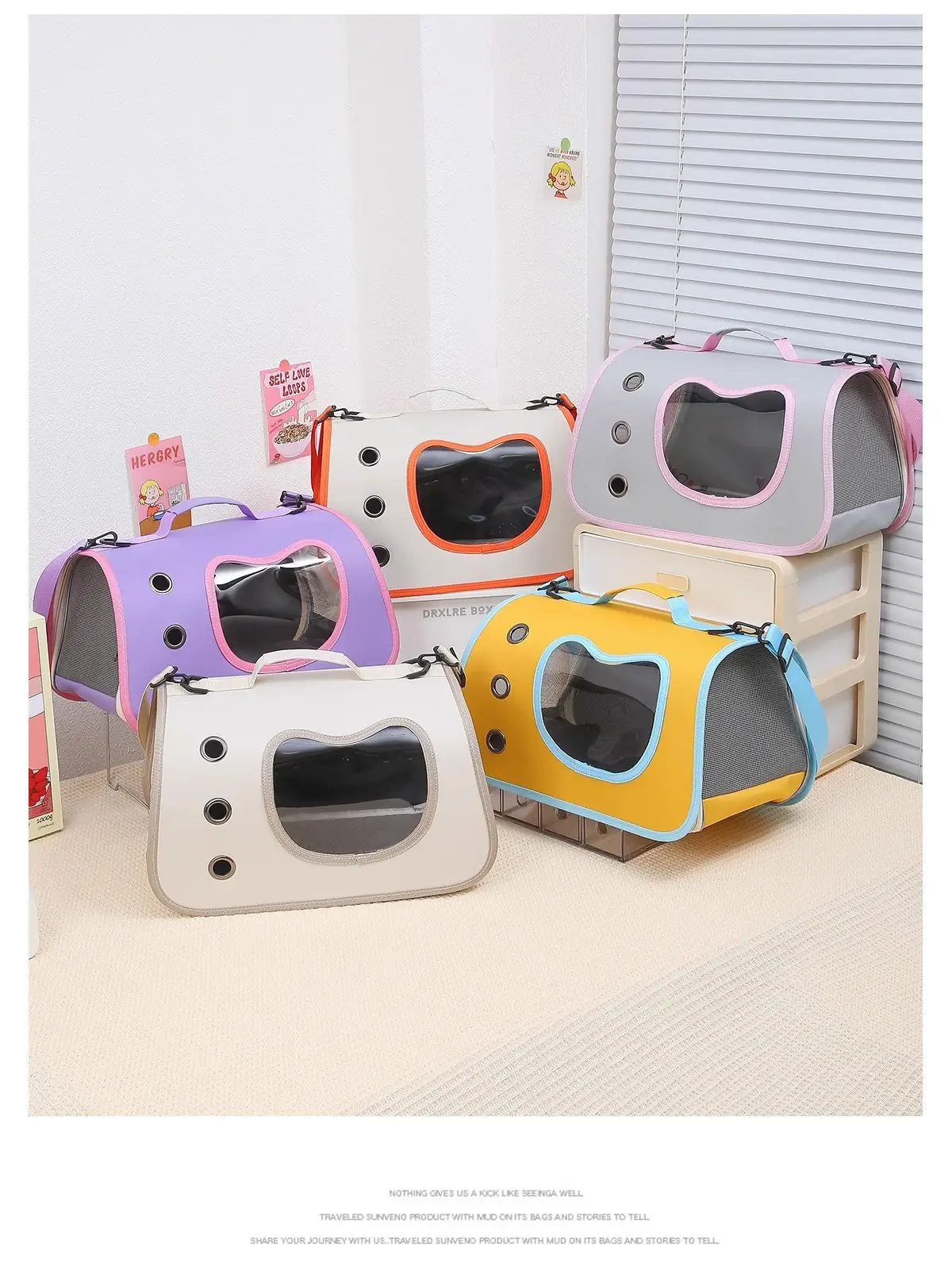 Pet Bag Large Opening White Portable Cat Dog Bag — feature 20