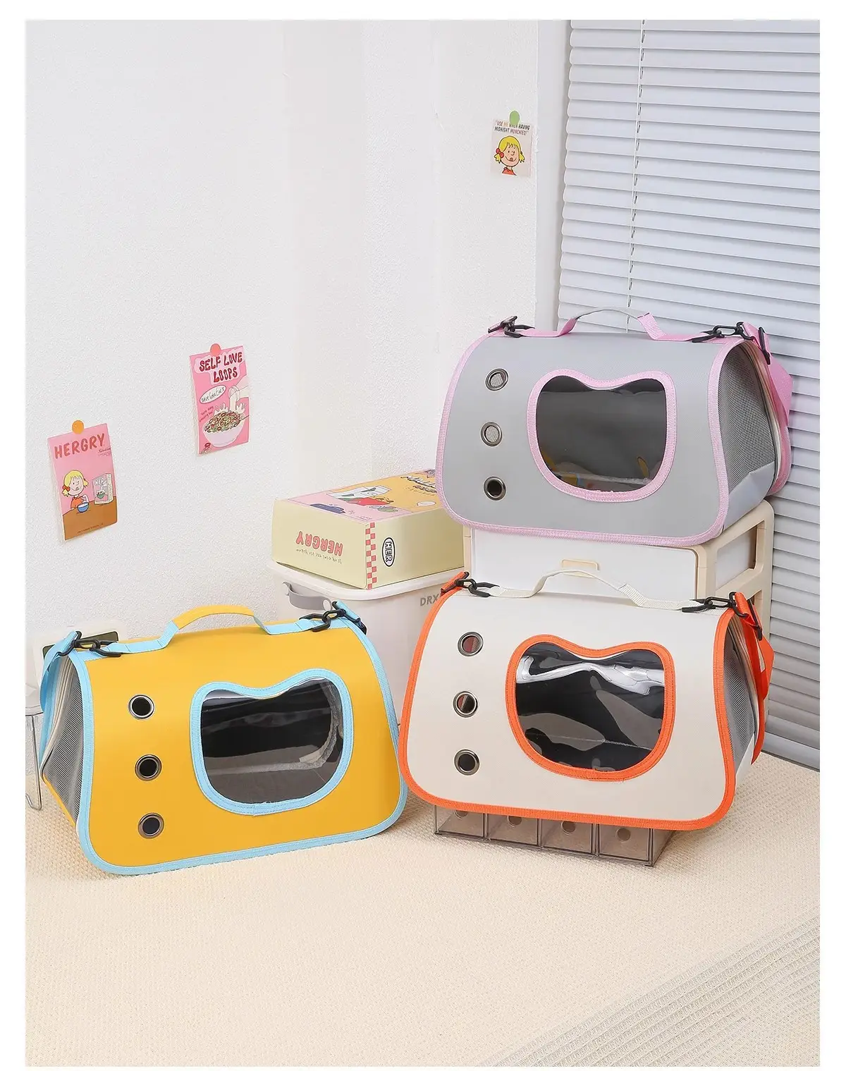 Pet Bag Large Opening White Portable Cat Dog Bag — feature 22