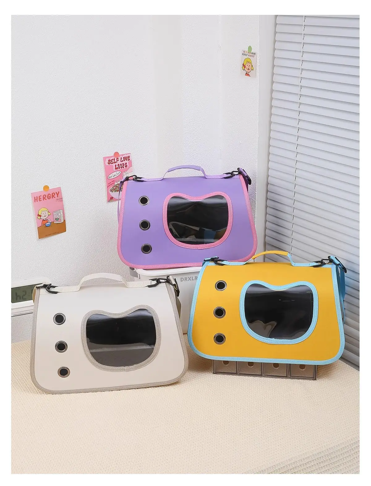 Pet Bag Large Opening White Portable Cat Dog Bag — feature 23