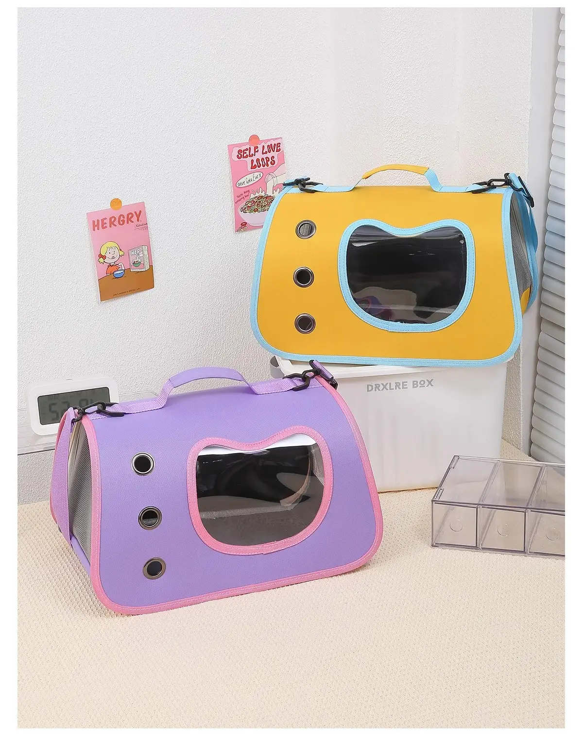 Pet Bag Large Opening White Portable Cat Dog Bag — feature 24
