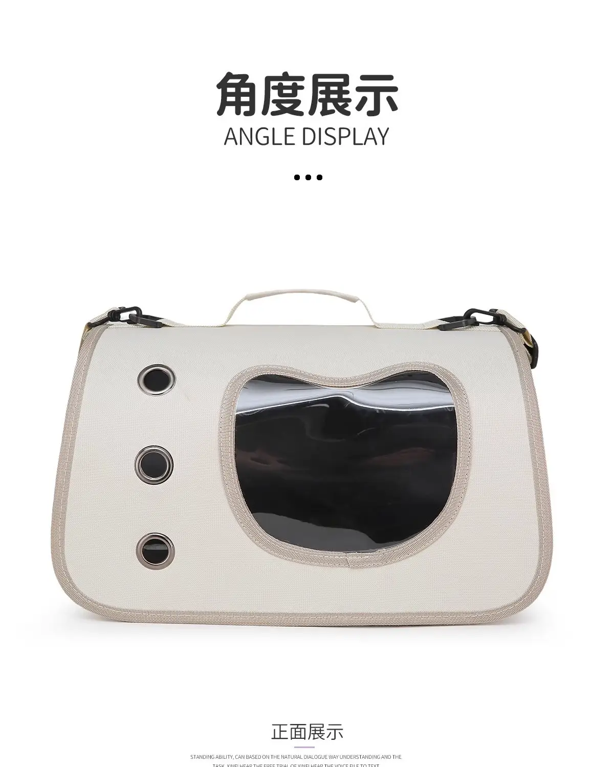 Pet Bag Large Opening White Portable Cat Dog Bag — feature 26