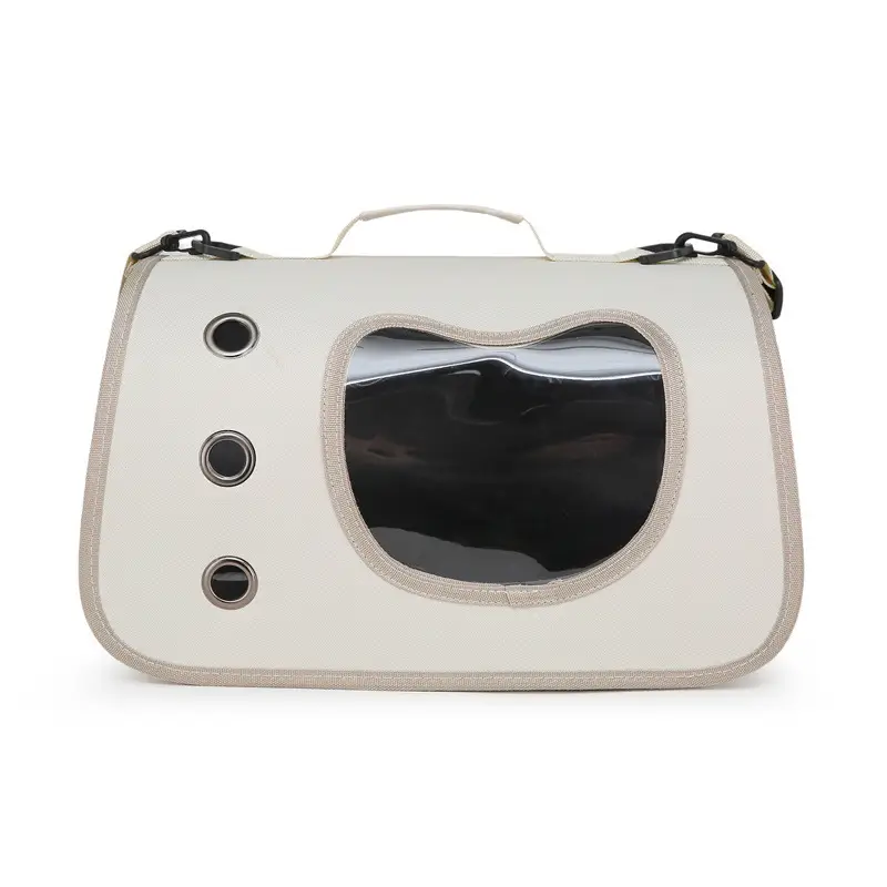Pet Bag Large Opening White Portable Cat Dog Bag - Image 3