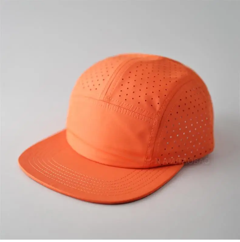 Blue Perforated Baseball Cap with Duckbill Design — feature 10