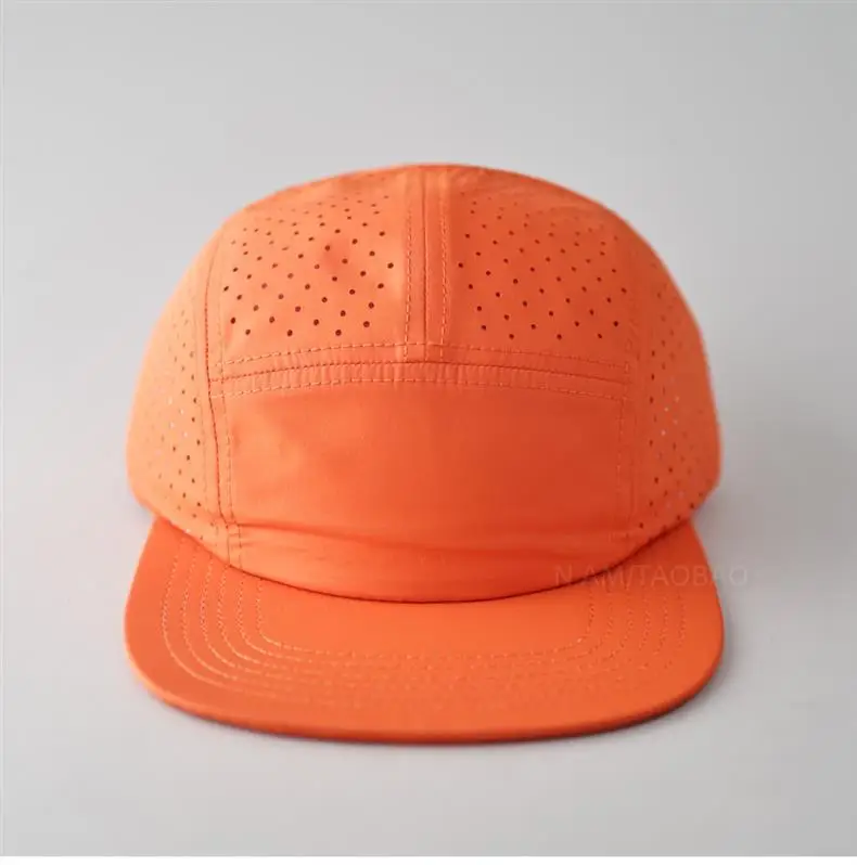 Blue Perforated Baseball Cap with Duckbill Design — feature 8