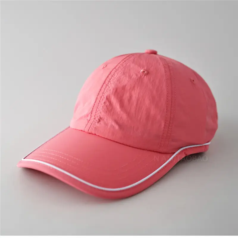 Pink Baseball Cap with White Trim - Image 7