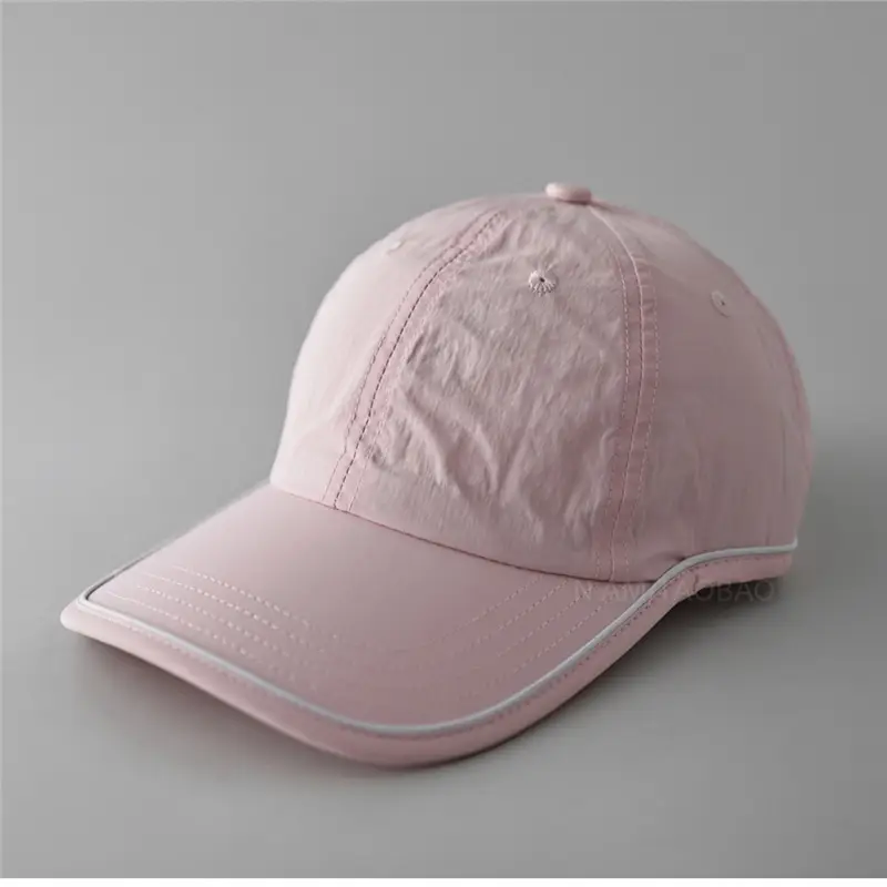 Pink Baseball Cap with White Trim - Image 9