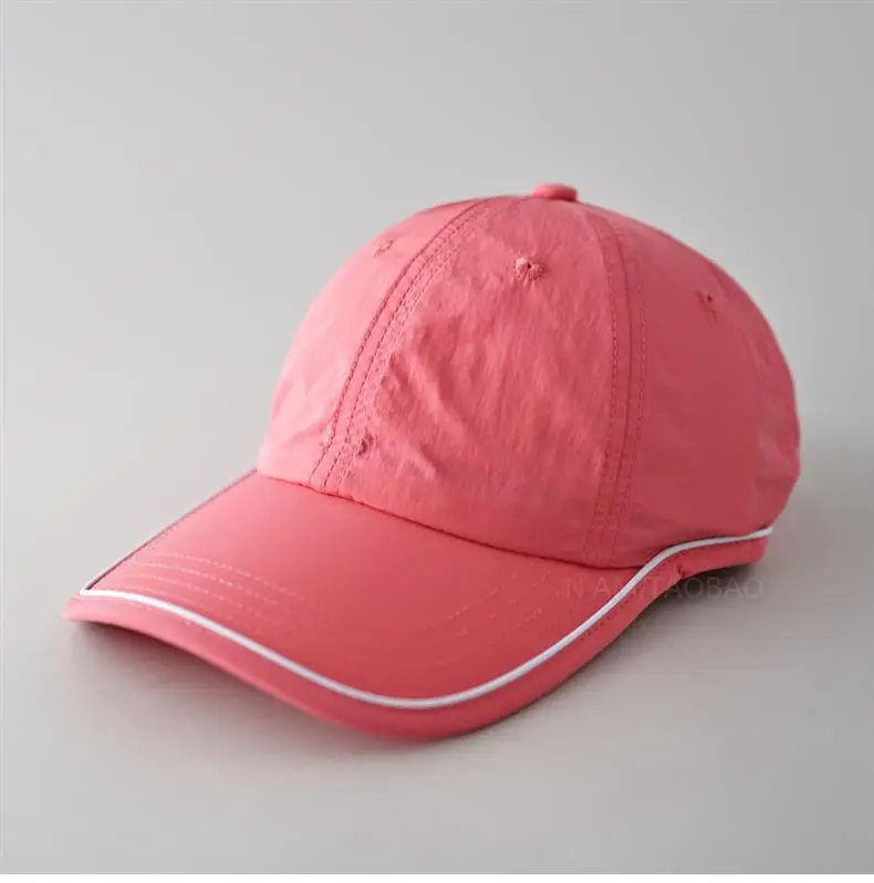 Pink Baseball Cap with White Trim — feature 1