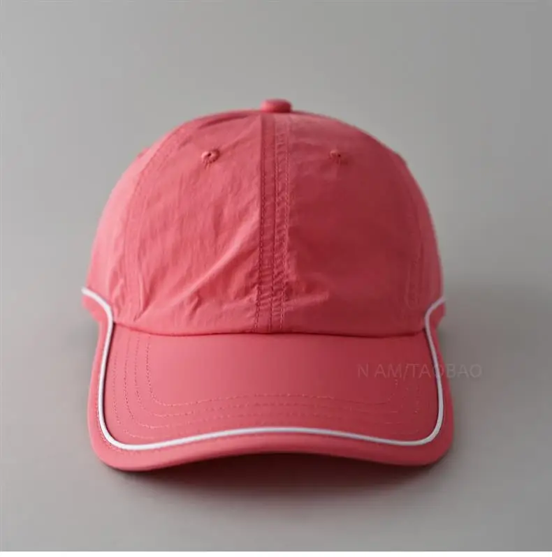 Pink Baseball Cap with White Trim — feature 10
