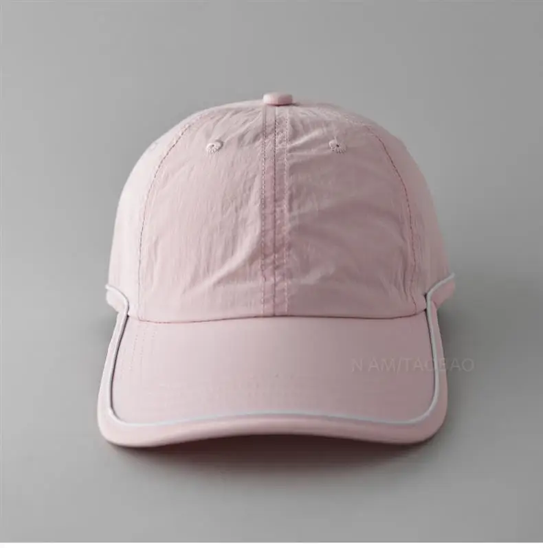 Pink Baseball Cap with White Trim — feature 11