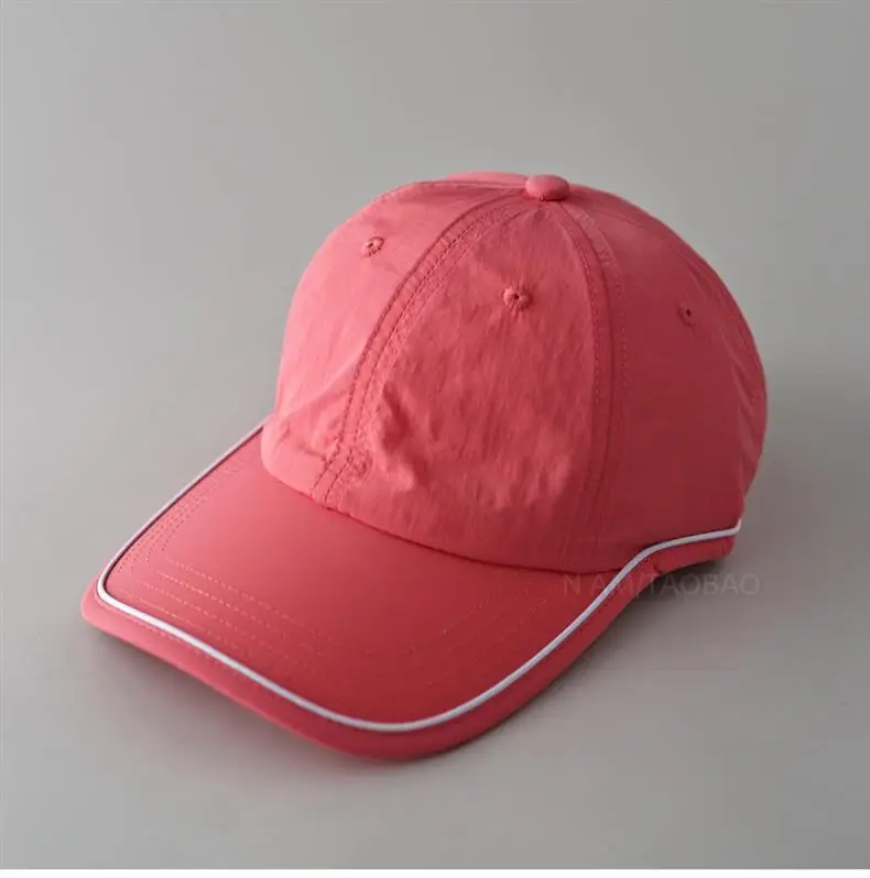 Pink Baseball Cap with White Trim — feature 7