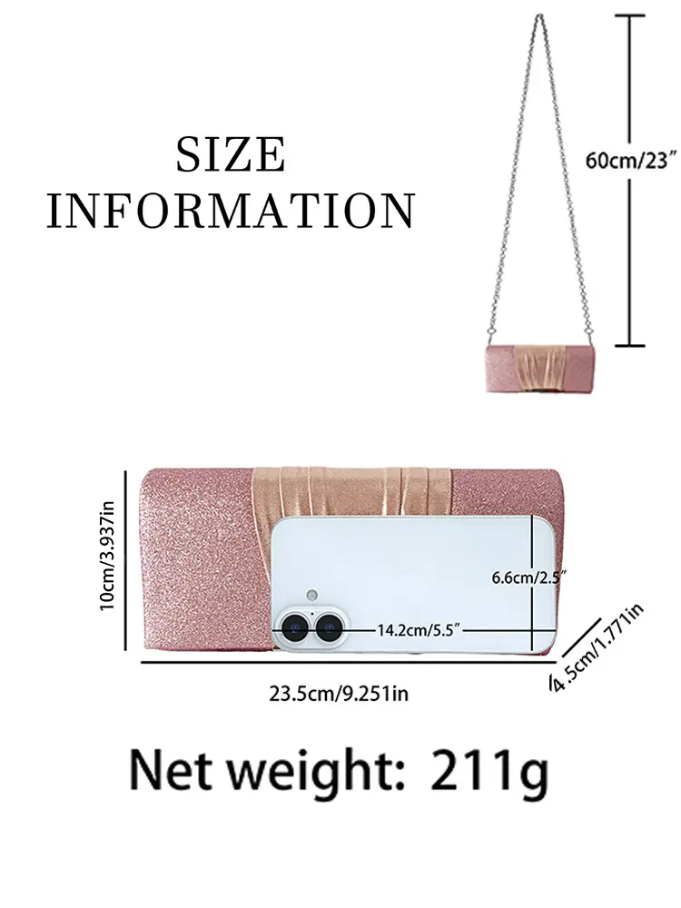 New Cross-border European and American Hand Bag Sequin Pleated Bag Women's Evening Bag Flip Bag Luxury Shoulder Crossbody Bag - Image 10