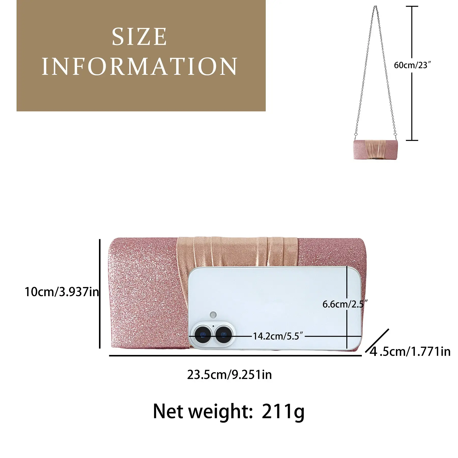 New Cross-border European and American Hand Bag Sequin Pleated Bag Women's Evening Bag Flip Bag Luxury Shoulder Crossbody Bag — feature 1