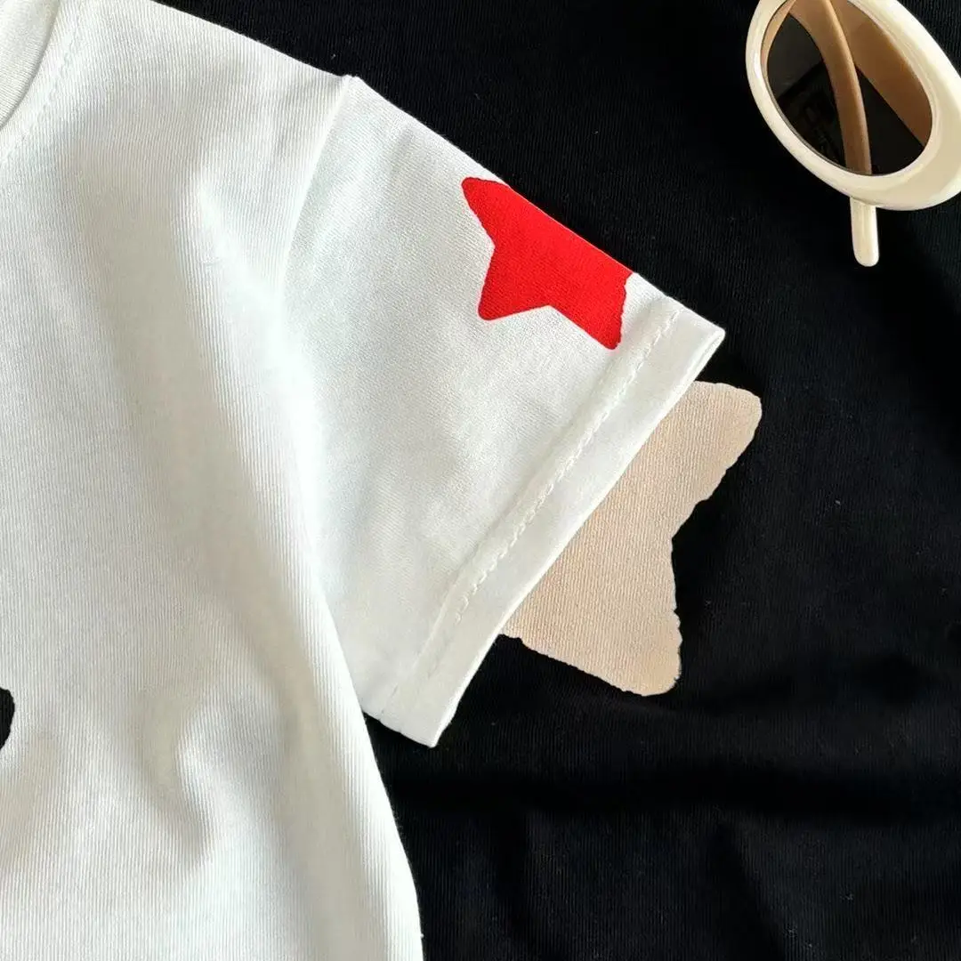 White Star Printed Boys T-Shirt Short Sleeve Cotton Summer Wear — feature 5