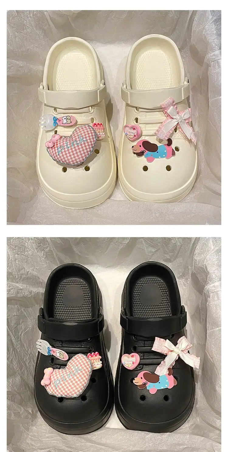 Women Cute Croc Shoes Black Spring Summer Anti-Slip — feature 19
