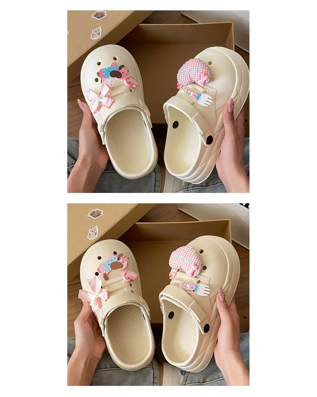Women Cute Croc Shoes Black Spring Summer Anti-Slip — feature 21