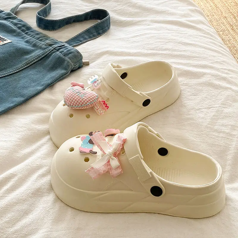 Women Cute Croc Shoes Black Spring Summer Anti-Slip — feature 25