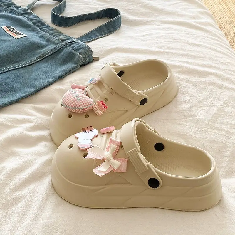 Women Cute Croc Shoes Black Spring Summer Anti-Slip — feature 26