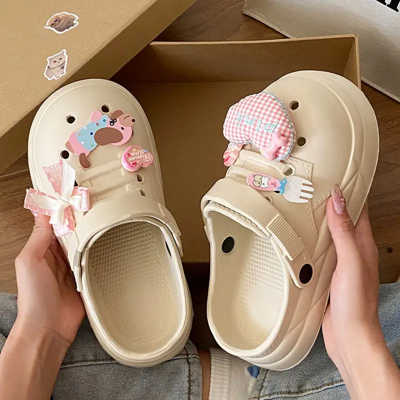 Women Cute Croc Shoes Black Spring Summer Anti-Slip — feature 29