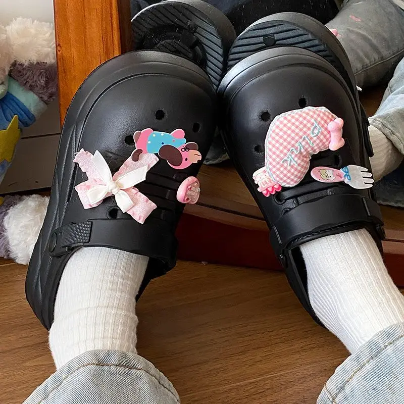 Women Cute Croc Shoes Black Spring Summer Anti-Slip — feature 31