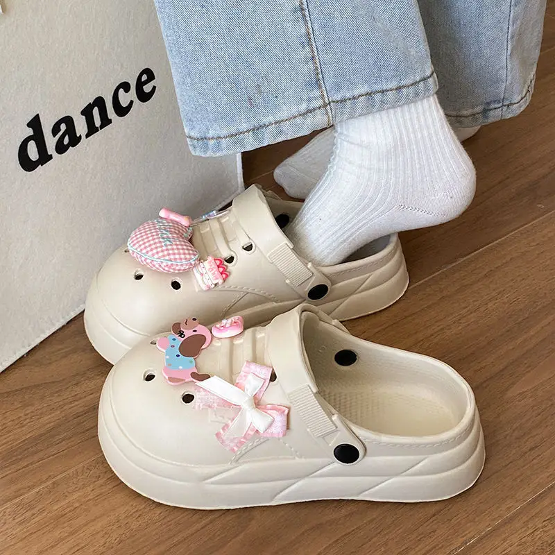 Women Cute Croc Shoes Black Spring Summer Anti-Slip — feature 35
