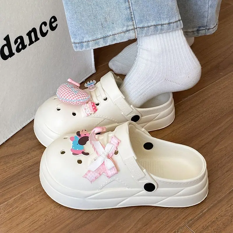 Women Cute Croc Shoes Black Spring Summer Anti-Slip — feature 37