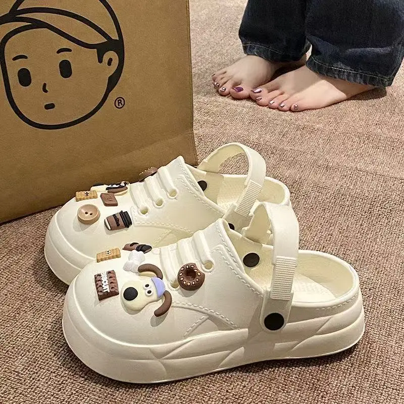 Women Cute Croc Shoes Black Spring Summer Anti-Slip - Image 13
