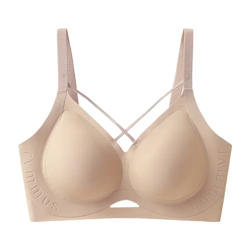 Sexy Leopard Print Intimates Women's Fixed Cup All-In-One No Rims Large Size No Rims Breast-Retracting Anti-Sagging Bra