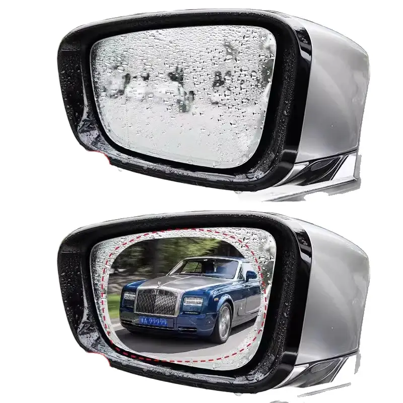 Car rearview mirror rainproof film reversing mirror film reflective rainproof anti-fog glass window rainy day artifact
