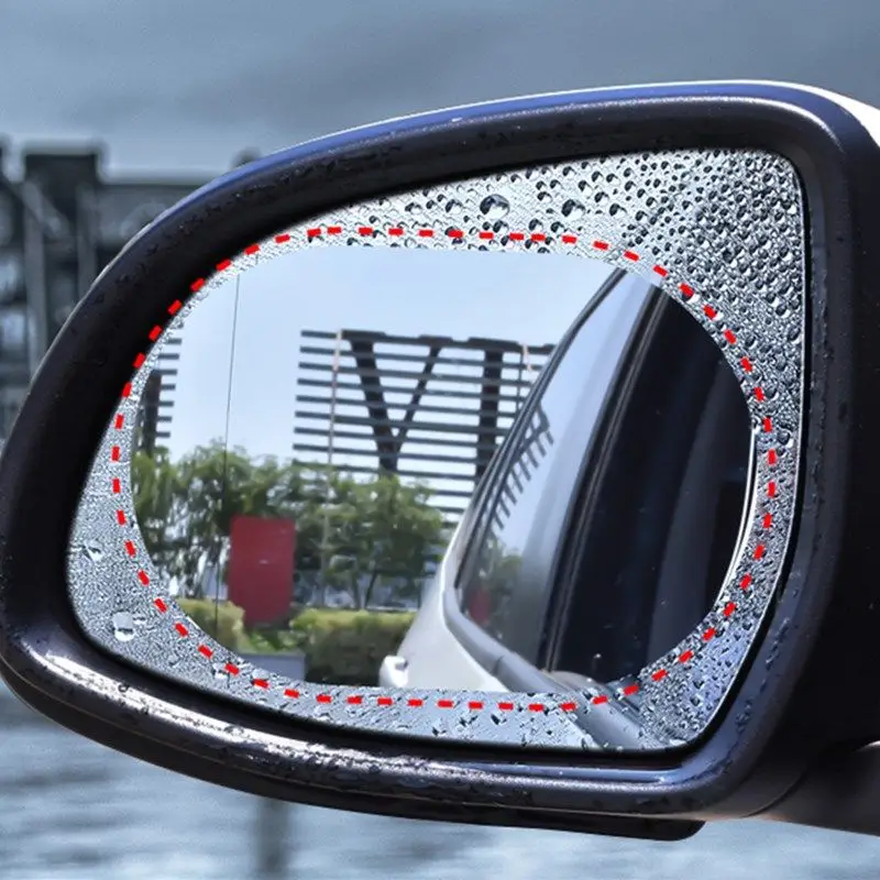 Car rearview mirror rainproof film reversing mirror film reflective rainproof anti-fog glass window rainy day artifact