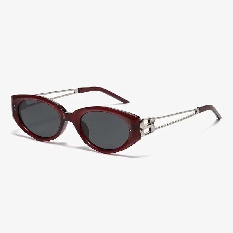 New Trendy Cat's Eye Sunglasses Anti-UV Polarized Black - Image 12