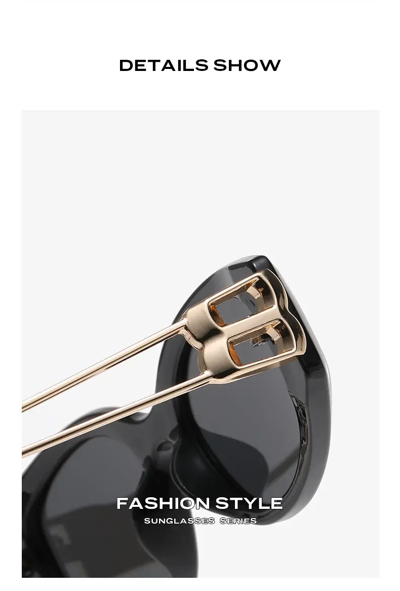 New Trendy Cat's Eye Sunglasses Anti-UV Polarized Black — feature 10