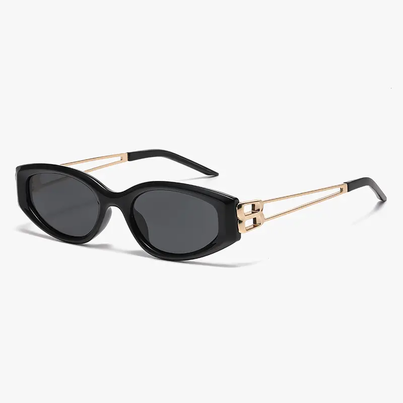 New Trendy Cat's Eye Sunglasses Anti-UV Polarized Black